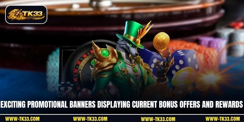 Exciting promotional banners displaying current bonus offers and rewards