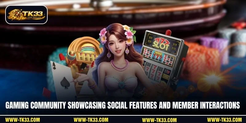 Gaming community showcasing social features and member interactions